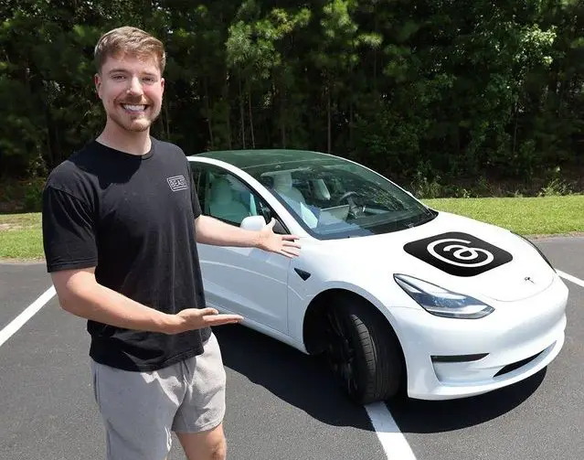 Accelerating the Thrill: MrBeast's Tesla Car Giveaway Speeds to a Lucky Follower Within 48 Hours on Thread App