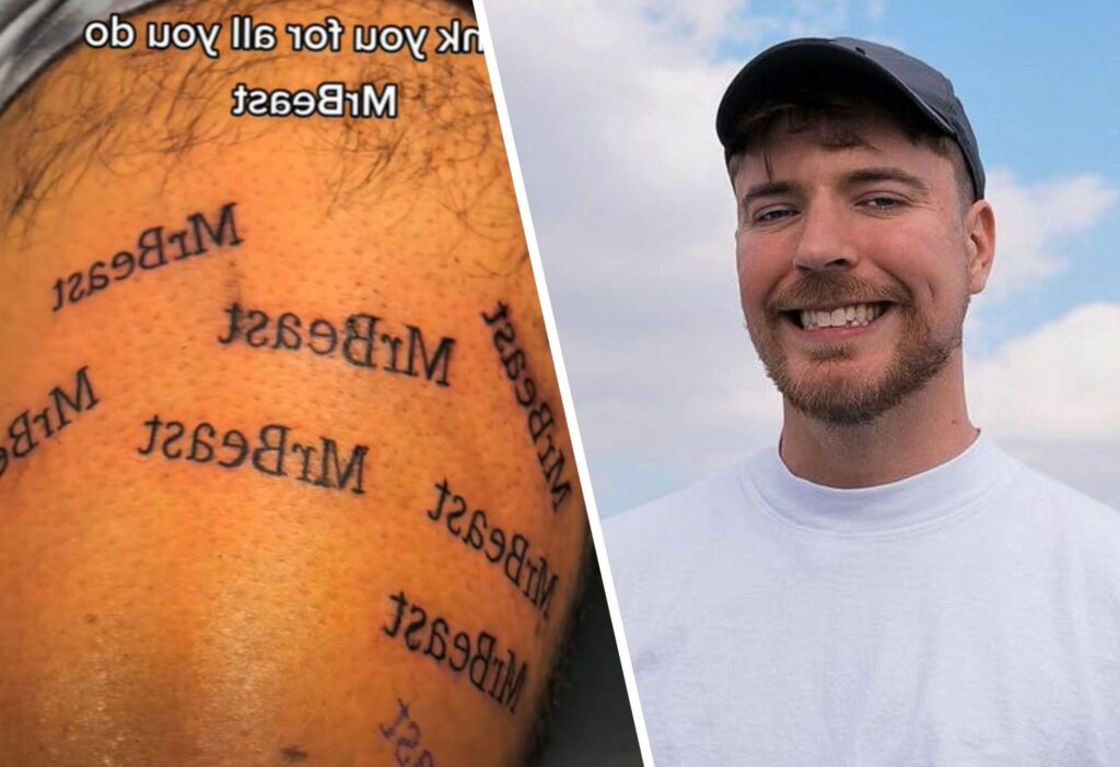 TikToker Inks Eight Tattoos Of "MrBeast" On Himself To Meet Him!