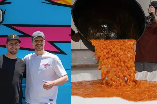MrBeast Teams Up with Peter Pasta for Massive 10,000 Egg Pour and Donates to 2,500 People in Need!