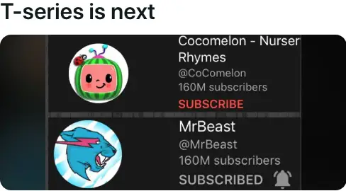 Mr beast Vs T-Series is a Battle of Subscribers Same as T-Series vs Pewdiepie - Who Will Triumph in the Battle?