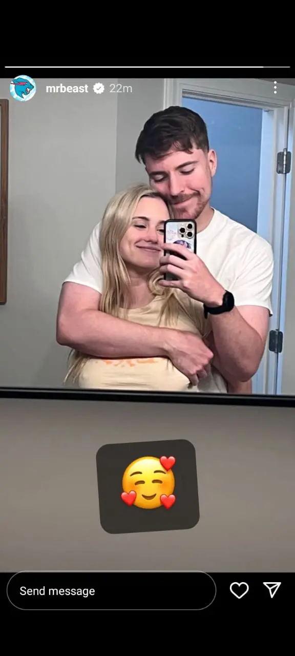 Who is MrBeast's girlfriend? r's Instagram story with