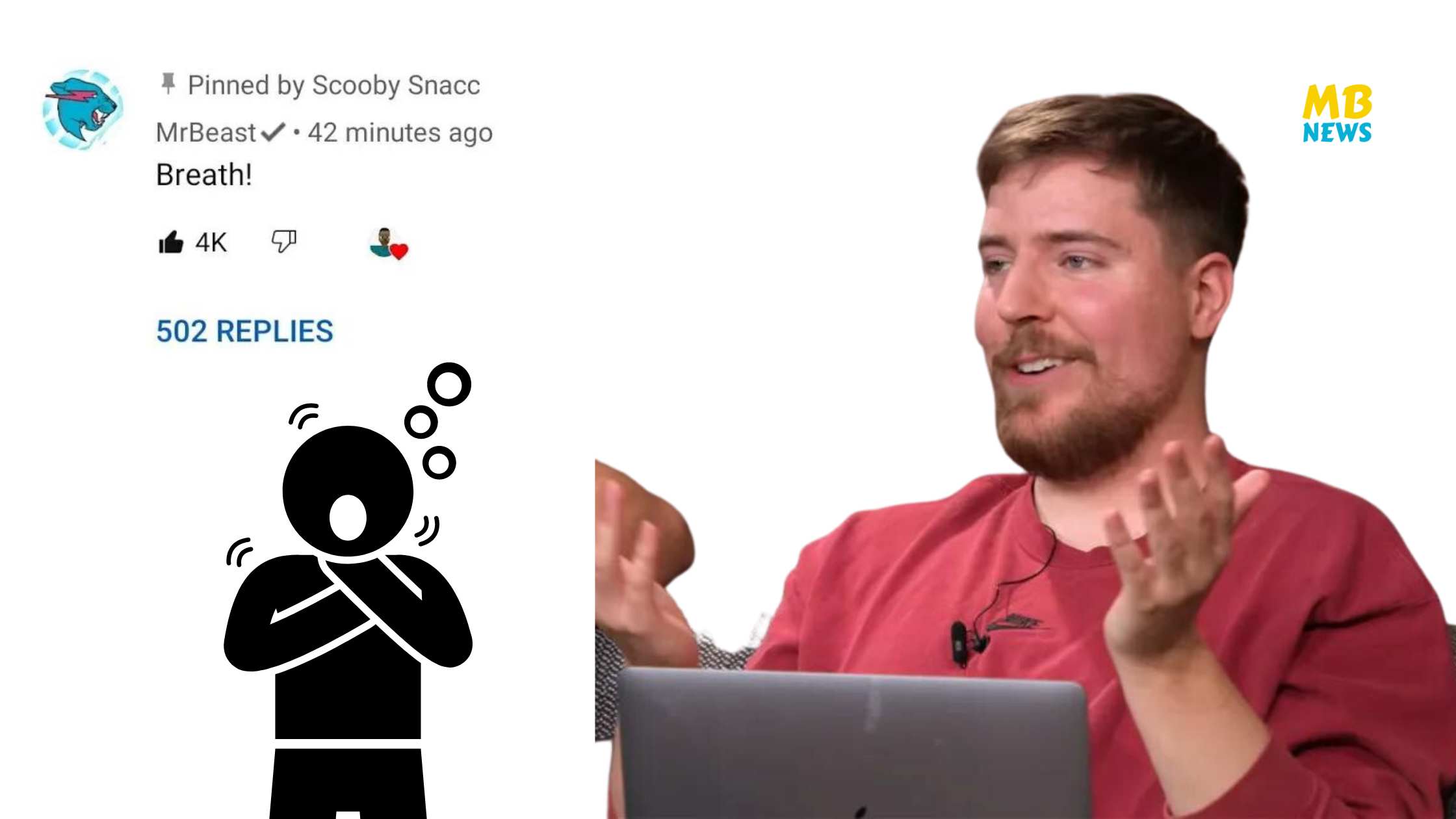 MrBeast's Response to Young Fan's Bold Challenge: "Vows Not to Breathe Until He Responds to Video!"