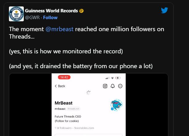 One Million Followers and the Playful Exchange with Guinness World Records