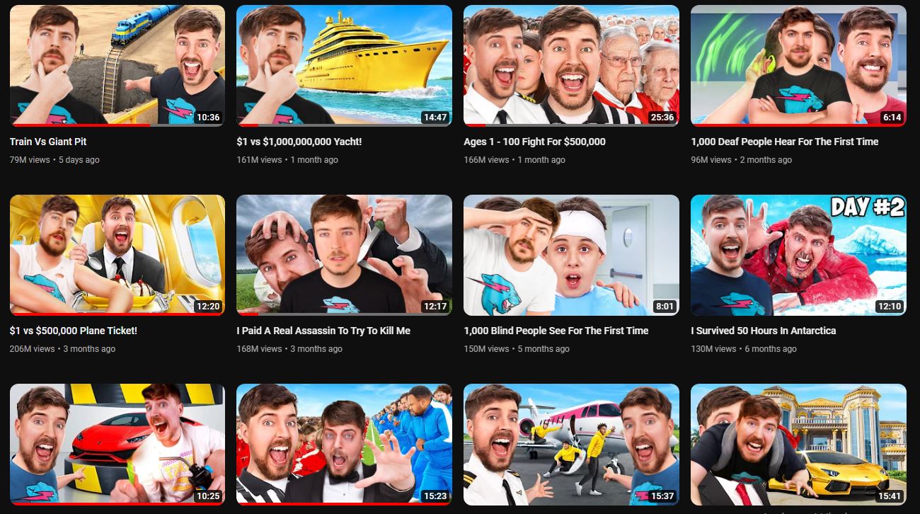 I got the MrBeast chrome extension for