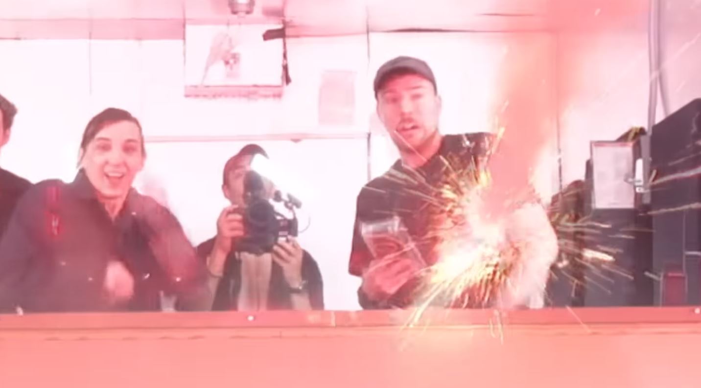 Close Call: MrBeast Crew Narrowly Escapes Rocket Impact During Fireworks Display
