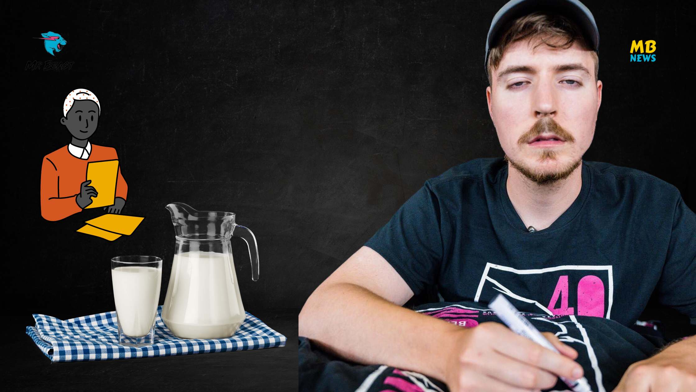 MrBeast Responds to Fan's Unique Idea: A Glass of Milk Video Unlikely to Satisfy Viewers!