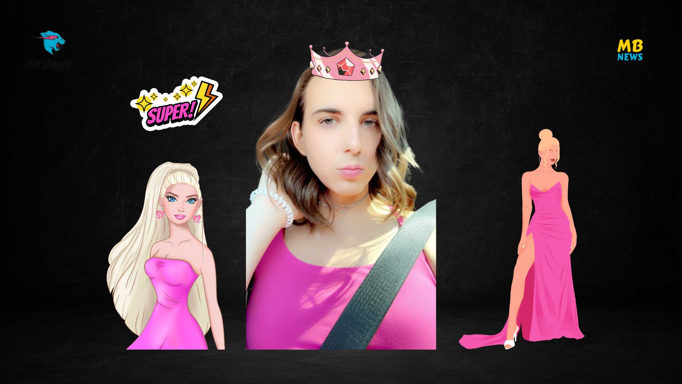 Kris Tyson from MrBeast Enjoys Barbie Movie in Pink Dress Garners both Admiration and Criticism