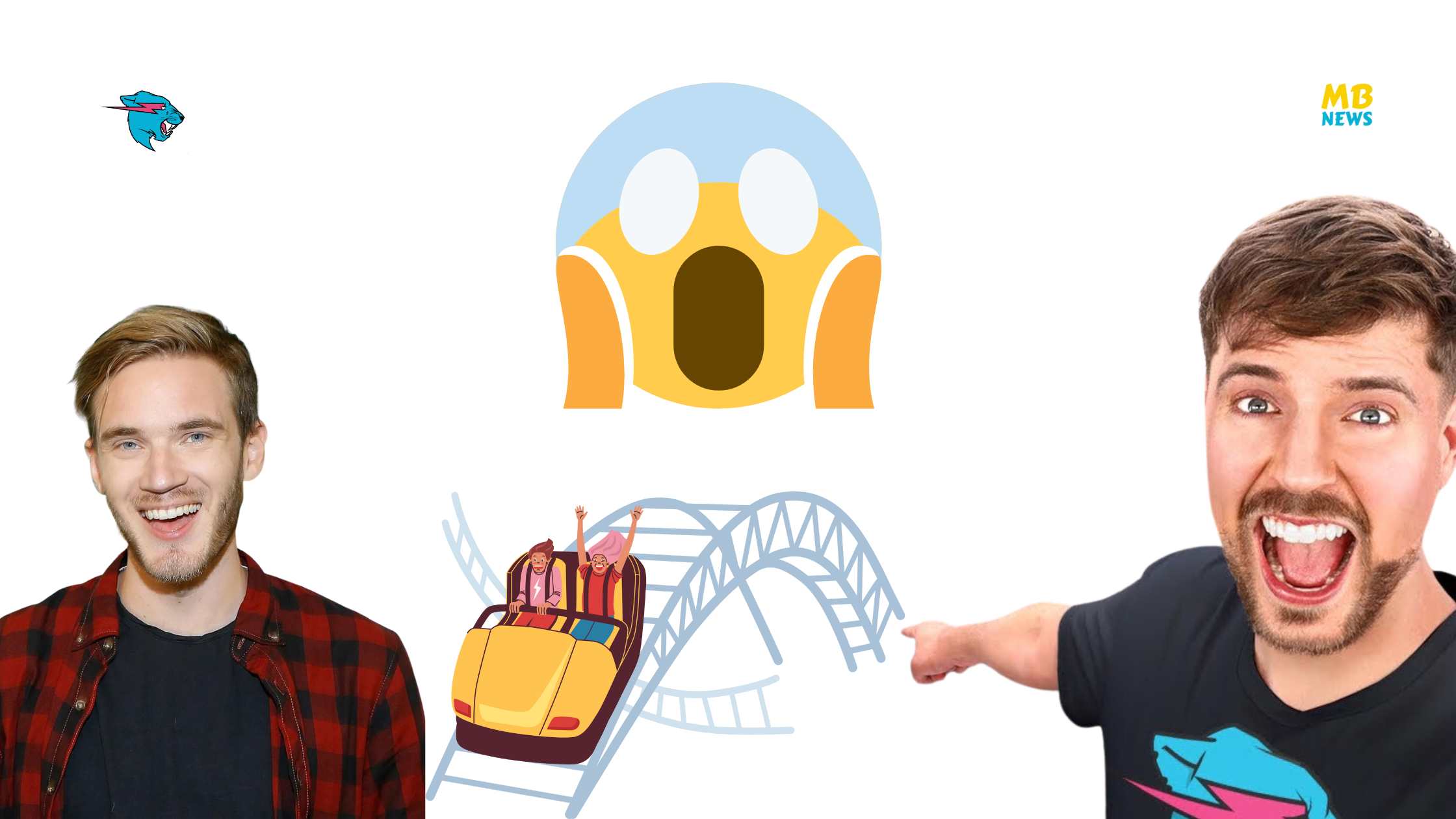 MrBeast Overcomes Steepest Roller Coaster Fear With PewDiePie In