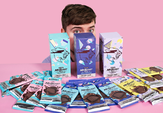 MrBeast holding MrBeast chocolate PNG Image