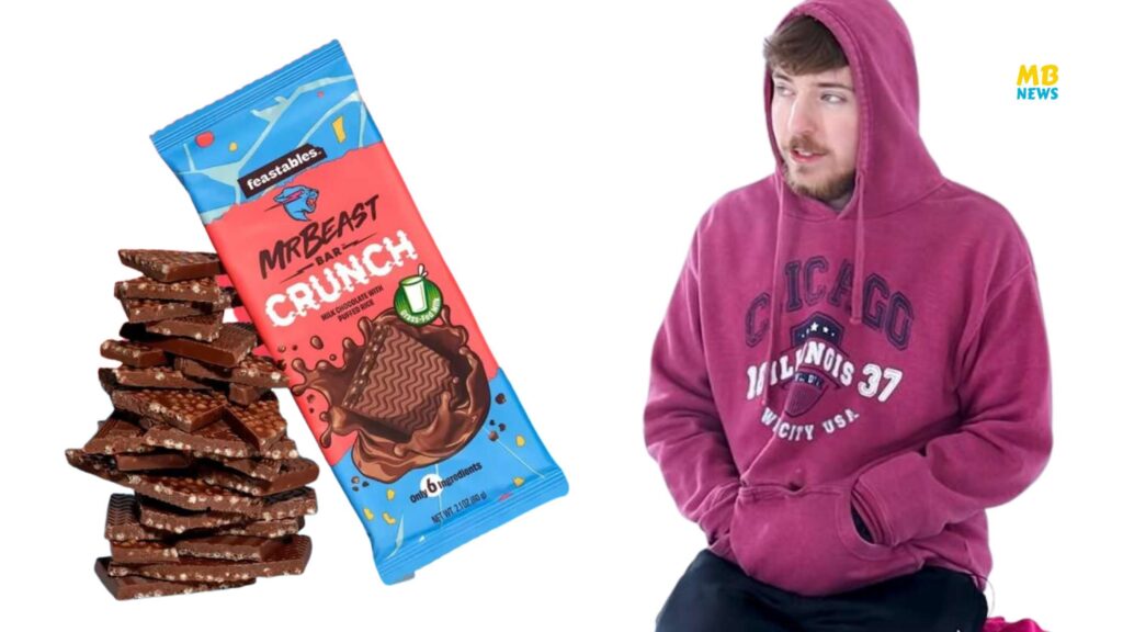 NEW MR BEAST FEASTABLES CRUNCH CHOCOLATE BARS TWO PACK