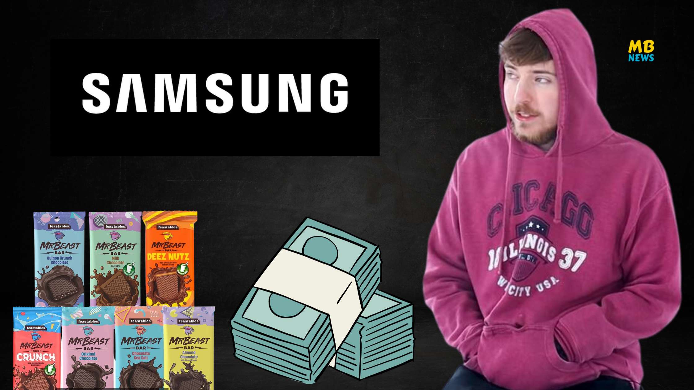 MrBeast Unleashes Generosity: Massive Cash, Feastables, and Samsung Galaxy Z Fold 5 Giveaway Extravaganza!