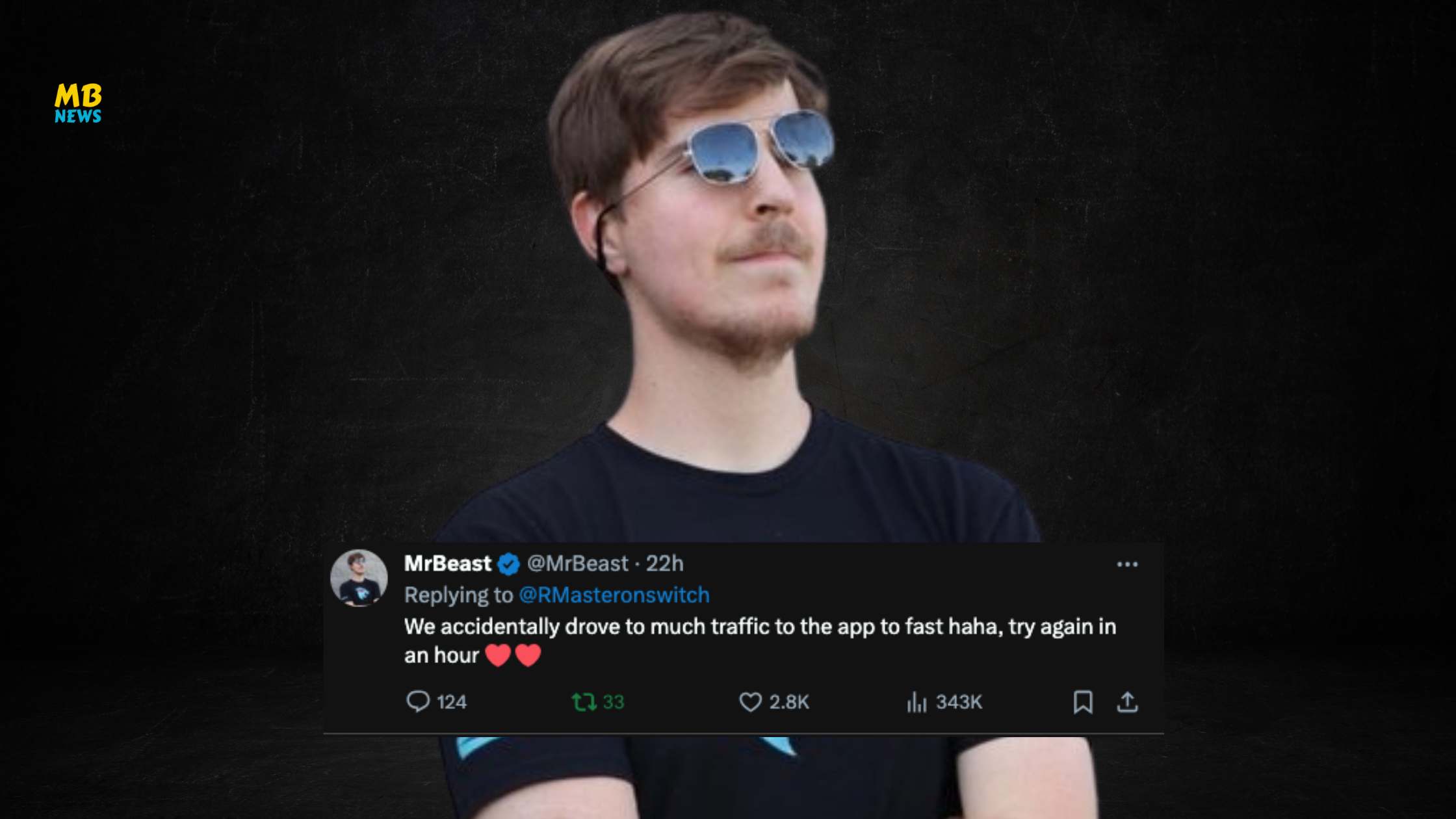 MrBeast Apologizes as Shop App Faces Technical Glitch Due to Fan Traffic: "try again in an hour"
