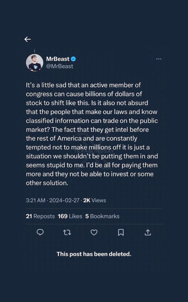 MrBeast Denies Political Interference Amidst Allegations Over Pelosi Critique
